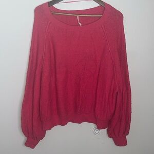 Pink free people sweater